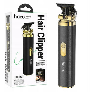 Hoco HP22, Aparat de Tuns, Hair Clipper, Portabil, 600mAh, 7000RPM, 4 Distantiere, Retro - Negru