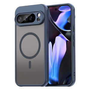 Husa MagFrost Pro pentru Pixel 10 Pro, Google XL, Matte MagSafe, Frosted Frame - Albastru