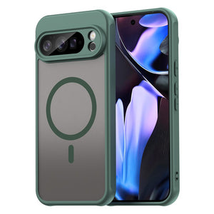 Husa MagFrost Pro pentru Pixel 10 Pro, Google XL, Matte MagSafe, Frosted Frame - Verde inchis
