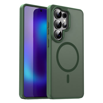 Husa MagFrost Pro pentru Samsung S26 Ultra, Matte MagSafe, Frosted Frame - Verde inchis