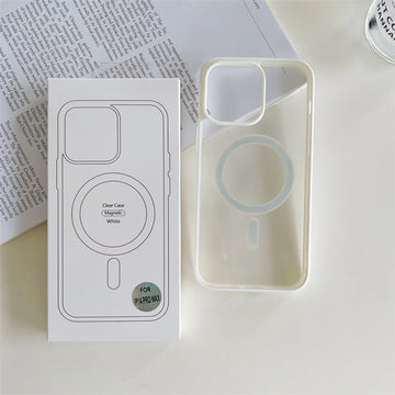 Husa ClearMag pentru iPhone 16e, MagCase, Acryl Crystal - Rama alba