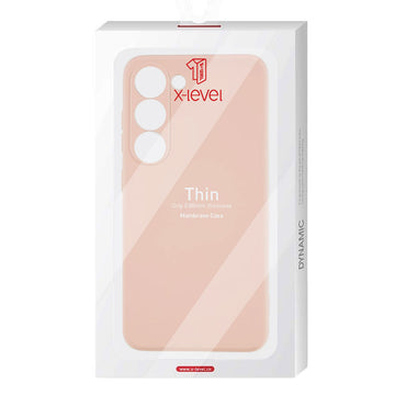 Husa X-Level Thin pentru Samsung J6 Plus, MicroFiber - Crem