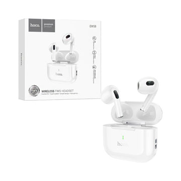Casti Wireless Hoco EW58, Ear Buds, BT 5.3, 150h StandBy, 300mAh - Alb