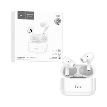 Casti Wireless Hoco EW59, Ear Buds, BT 5.3, 150h StandBy, 300mAh - Alb