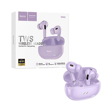 Casti Wireless Hoco EW60, Ear Buds, BT 5.3, 150h StandBy, 300mAh, HiFi, Norman - Mov