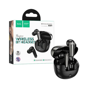 Casti Wireless Hoco EQ11, Ear Buds, BT 5.3, 180h StandBy, 400mAh, Pacifico - Negru