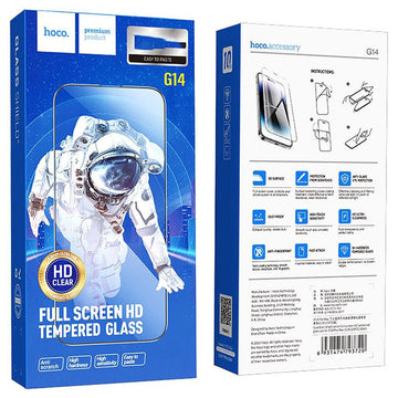 Folie Clear Hoco G14 pentru iPhone 15 Pro Max, Guardian HD - Contur negru