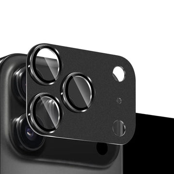 Folie Camere pentru iPhone 18 Pro, Camfit, Metalica, Full Cover - Negru