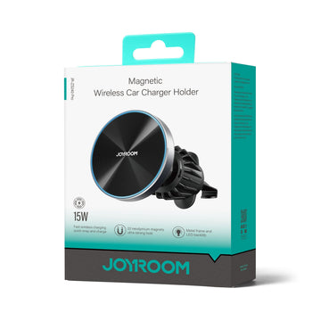 Suport Auto cu Incarcare Wireless Joyroom JR-ZS240 Pro, Ventilatie, PullClip - Negru