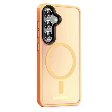 Husa MagFrost pentru Samsung S25 Plus, MagCase, Matte - Gri / Auriu