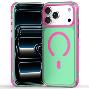Husa IceMag pentru iPhone 18 Pro, SoftFrosted, ShockProof Dual - Verde