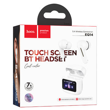 Casti Wireless Hoco EQ14, Ear Buds, BT 5.4, 500mAh, Multi Touch - Alb