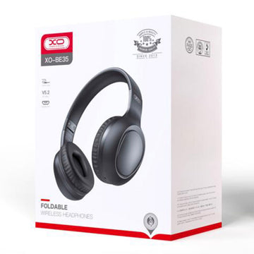 Casti Wireless XO BE35, Over Ear, BT 5.2, 100h StandBy, Gaming, Elegant - Negru