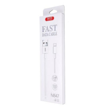 Cablu Date si Incarcare XO NB47, USB-A la MicroUSB, 2.4A, 1m - Alb