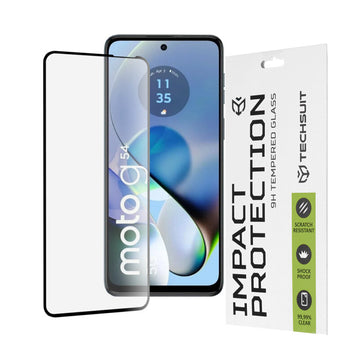 Folie Clear pentru Motorola Moto G54, G54 Power, Full Glass - Transparent / Negru