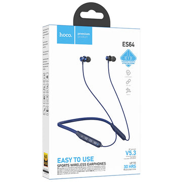 Casti Wireless Hoco ES64, InEar, Neck-Mount, BT 5.3, 200mAh, 30h - Bleumarin