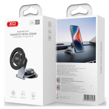 Suport Auto XO C147, Magnetic, Montaj Bord, Metallic, MultiAngle - Gri inchis