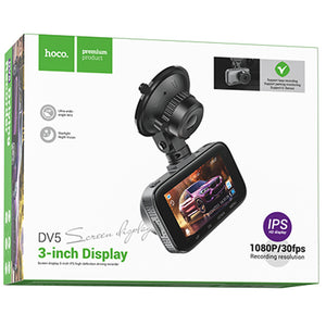 Camera Video Hoco DV5, pentru Masina, HD 1080MPX, cu Display de 3 Inchi - Iron gri