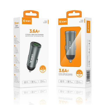 Incarcator Auto X-Start CC097, 2xUSB-A, 5V, 3.6A - Gri