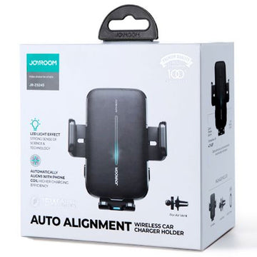 Suport Auto cu Incarcare Wireless Joyroom ZS245, cu Cleme, Ventilatie, AutoSensor - Negru