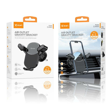 Suport Auto X-Start ZJ063, Montaj Ventilatie, 360°, Cleme, Metall Lock - Negru