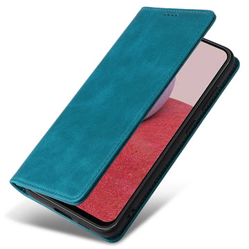 Husa Flip Piele pentru Samsung A17, Deluxe, Magnetic Wallet - Verde