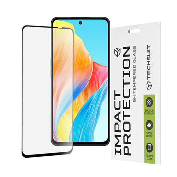 Folie Clear pentru Oppo A58 4G, Full Glass - Transparent / Negru