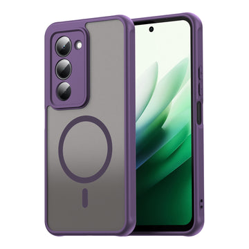 Husa MagFrost Pro pentru Xiaomi Redmi 15 4G/5G, Matte MagSafe, Frosted Frame - Mov