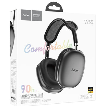 Casti Wireless Hoco W55, Over Ear, BT 5.4, 200h StandBy, TF Card - Gri