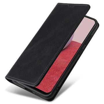 Husa Flip Piele pentru Motorola Edge 50, Fusion, Deluxe, Magnetic Wallet - Negru