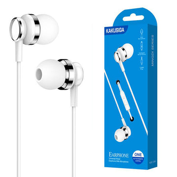 Casti cu Fir Kaku KSC-399, In Ear, 3.5mm, 1.2m, Mic & Volume Key, HiFI - Alb