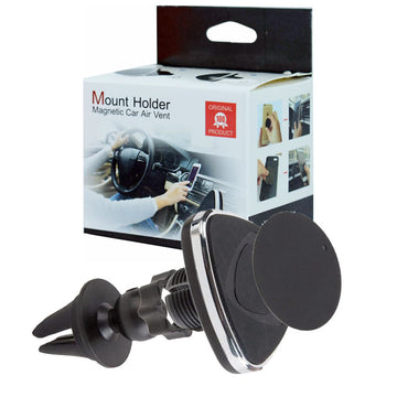 Suport Auto Maxcell QY-738, Magnetic, Montaj Ventilatie, Super Strong - Negru