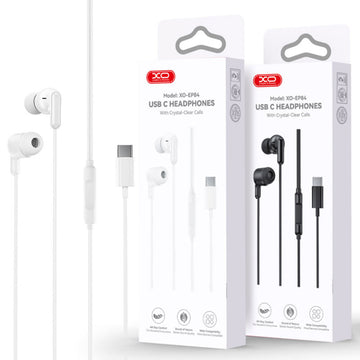 Casti cu Fir XO EP84, In Ear, USB-C, Stereo HiFI - Alb
