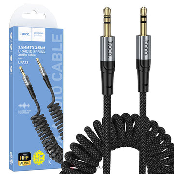 Cablu Date si Incarcare Hoco UPA33, Jack 3.5mm la Jack 3.5mm, 1m - Negru