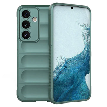 Husa Wave pentru Motorola Edge 60 Pro, Grip Microfiber, ShockProof - Deep verde