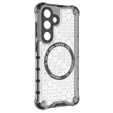 Husa HoneyComb pentru Samsung S24 S921, Samsung S24 S921, Magnet MagCase, AntiDrop Corners - Alb