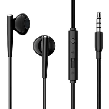 Casti cu Fir Joyroom JR-EW04, In Ear, 3.5mm, 1.2m, Mic & Volume Key, HiFi - Negru