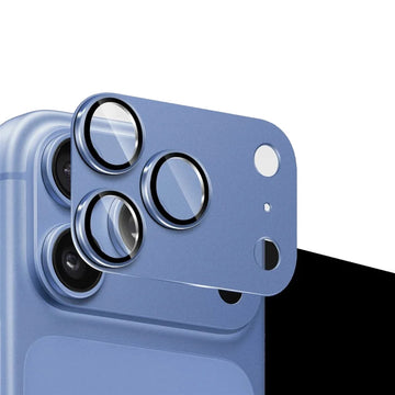 Folie Camere pentru iPhone 18 Pro, Camfit, Metalica, Full Cover - Albastru deschis