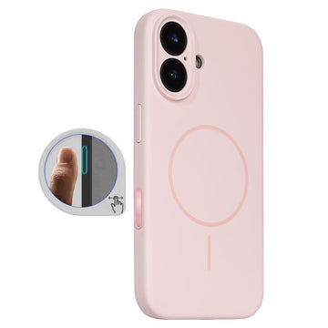 Husa MagThin pentru iPhone 16 Plus, SoftTouch, Camera Control, TPU - Light roz