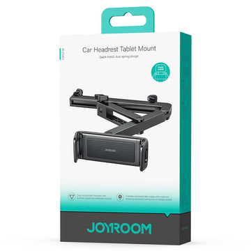 Suport Auto Joyroom JR-ZS433, cu Cleme Laterale, Montaj Tetiera, MultiAngle, UltraWide - Negru