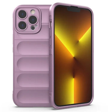 Husa Wave pentru iPhone 16, Grip Microfiber, ShockProof - Mov deschis
