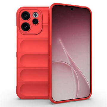Husa Wave pentru Oppo, Reno 15F, Grip Anti-Shock, TPU - Rosu