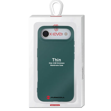 Husa X-Level Thin pentru iPhone 17 Air, Thin Series, SoftTouch - Deep verde