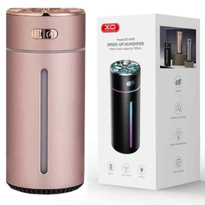 XO HF09, Umidificator Casa/Auto, tip Spary, 800mAh, Ambiental Light, Night Cool Atmosphere - Roz