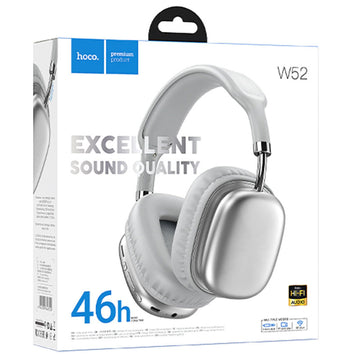 Casti Wireless Hoco W52, Over Ear, BT - Argintiu