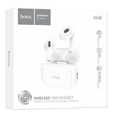 Casti Wireless Hoco EW58, Ear Buds, BT 5.3, 150h StandBy, 300mAh - Alb