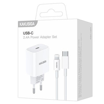 Incarcator Retea + Cablu Lightning Kaku KSC-1231, 1m, 1xUSB-C - Alb