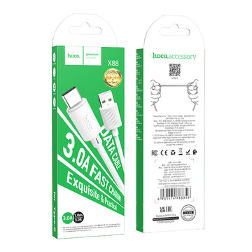 Cablu Date si Incarcare, USB-A la USB-C, 18W, 2.4A, 1m, Alb
