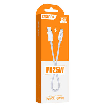 Cablu Date si Incarcare Kaku KSC-653, USB-C la Lightning, PD25W, QC3.0, 25cm - Alb