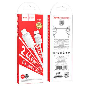 Cablu Date si Incarcare USB-A la Lightning 18W 2.4A 1m White